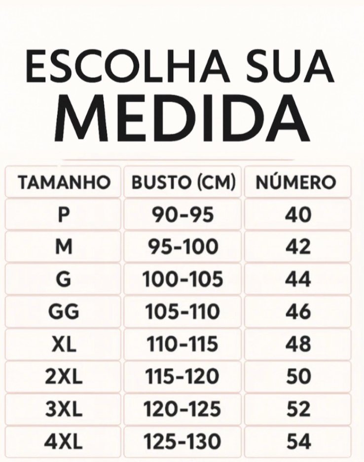 Tabela de Medidas